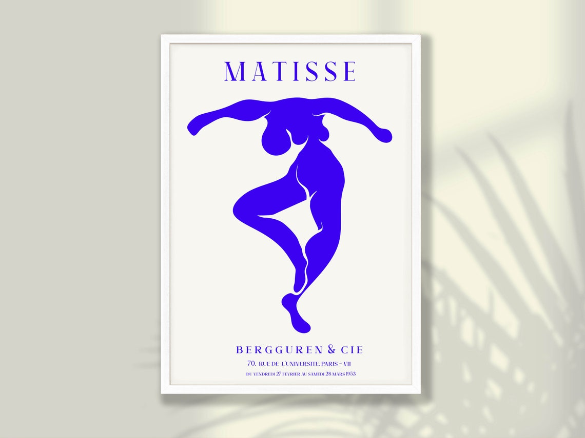 Matisse Blue Dancer Cutout 1953 Exhibition Poster Modern Art
