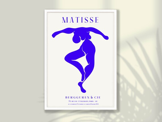 Matisse Blue Dancer Cutout 1953 Exhibition Poster Modern Art