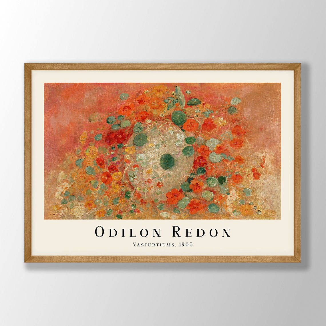 Odilon Redon Nasturtiums Art Print, Botanical Decor