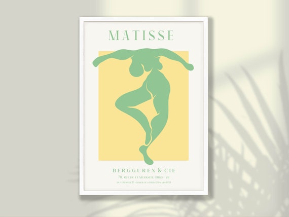 Green Matisse Art Print Poster Woman Dance Wall Decor Exhibition Home Office