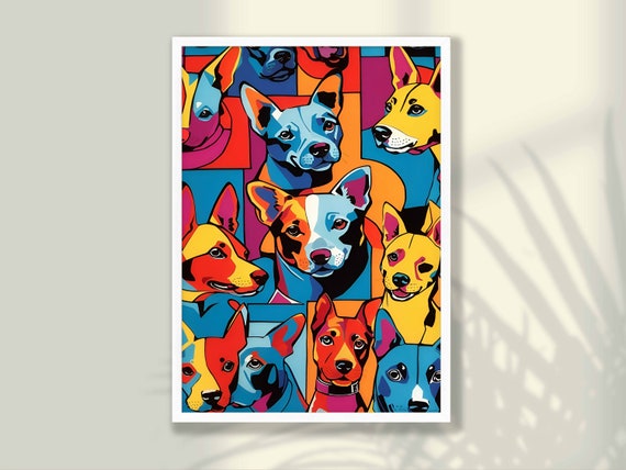Dog Poster No2 Wall Art Illustration Lovers Gift Animal Print Decor Nursery