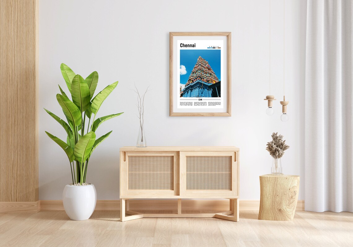 Chennai Poster Chennai Print Chennai Wall Art Asia Print Asia Poster Asia Photo Minimal Travel Poster - Image 4