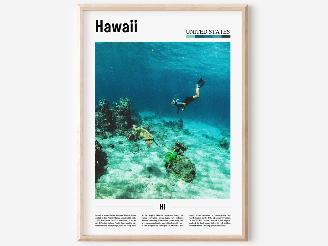 Hawaii Travel Poster, United States Photo