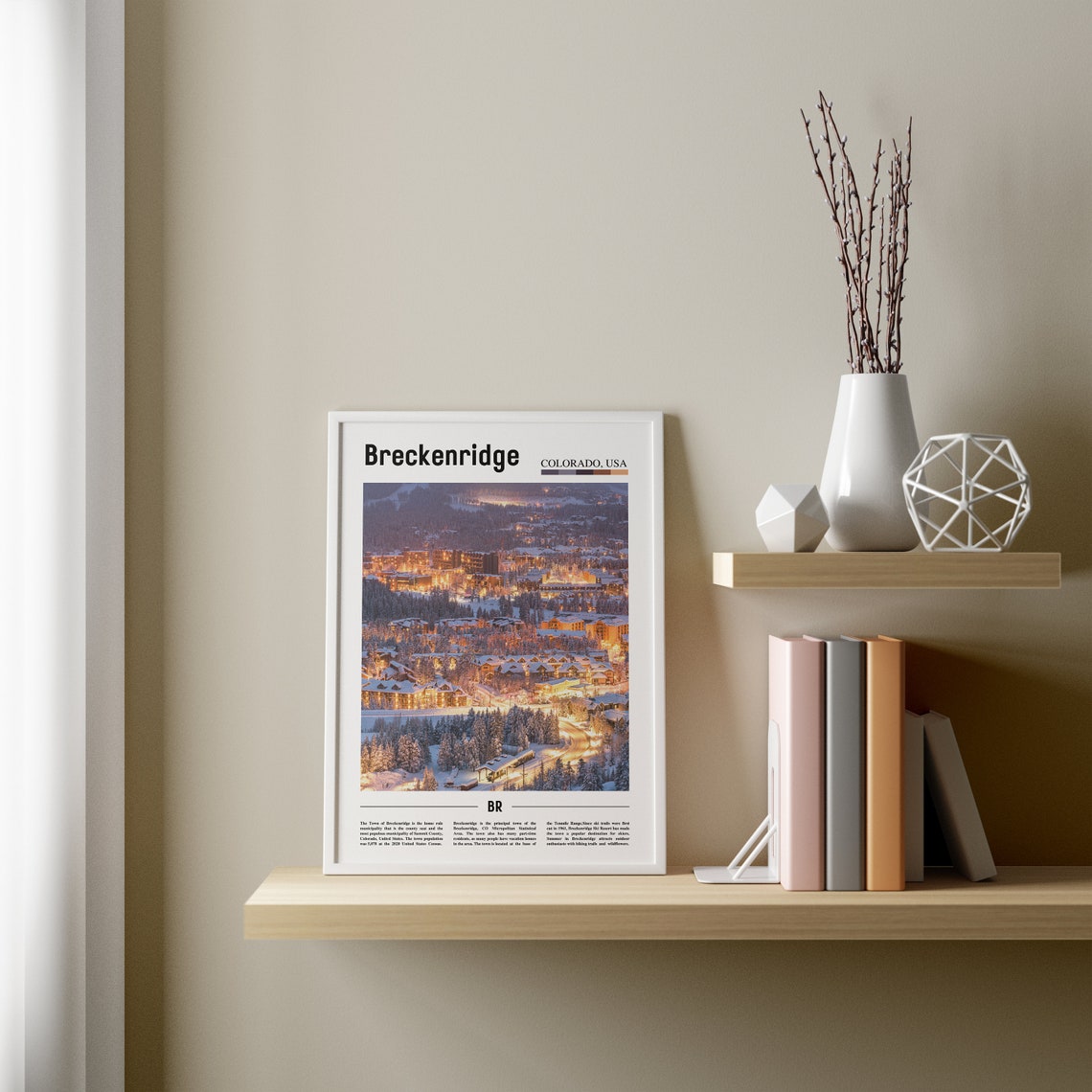 Breckenridge Print Breckenridge Poster Breckenridge Wall Art Oil Painting Poster City Print City Artwork Travel Artwork Travel Wall Art - Image 3