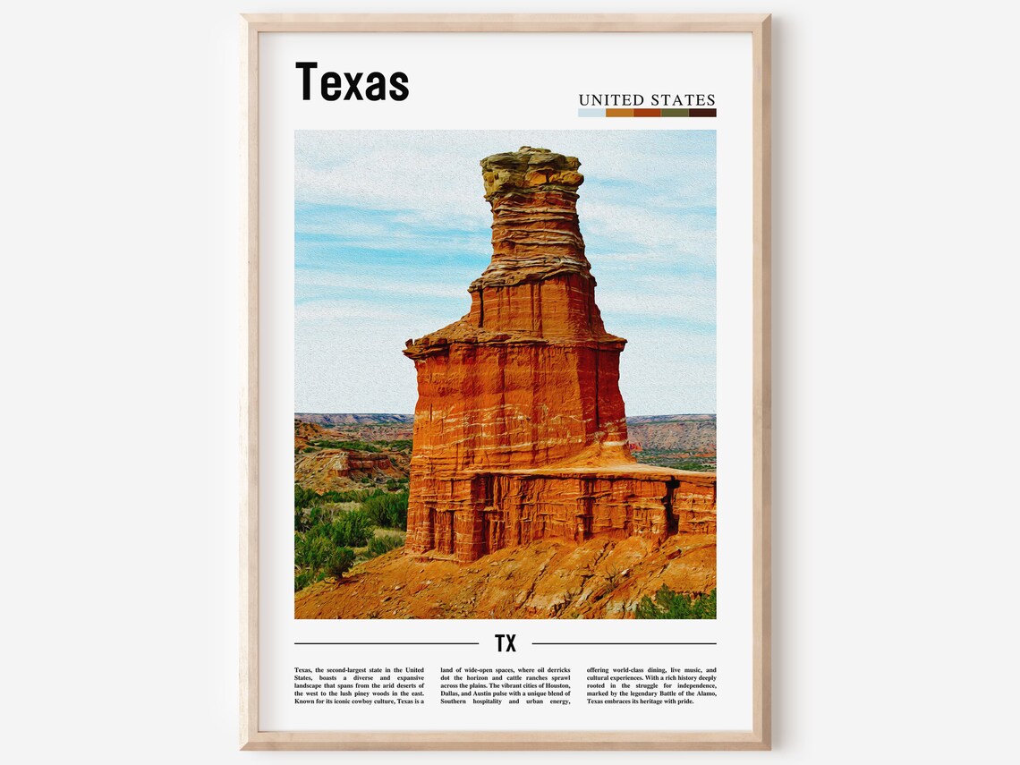 Texas Travel Poster, United States Photo