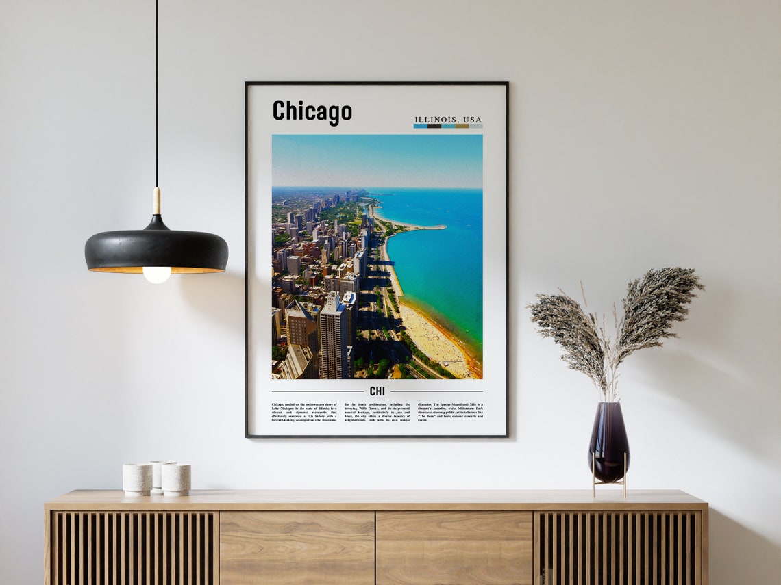 Chicago Print Chicago Poster Chicago Wall Art United States Photo United States Poster United States Print - Image 4