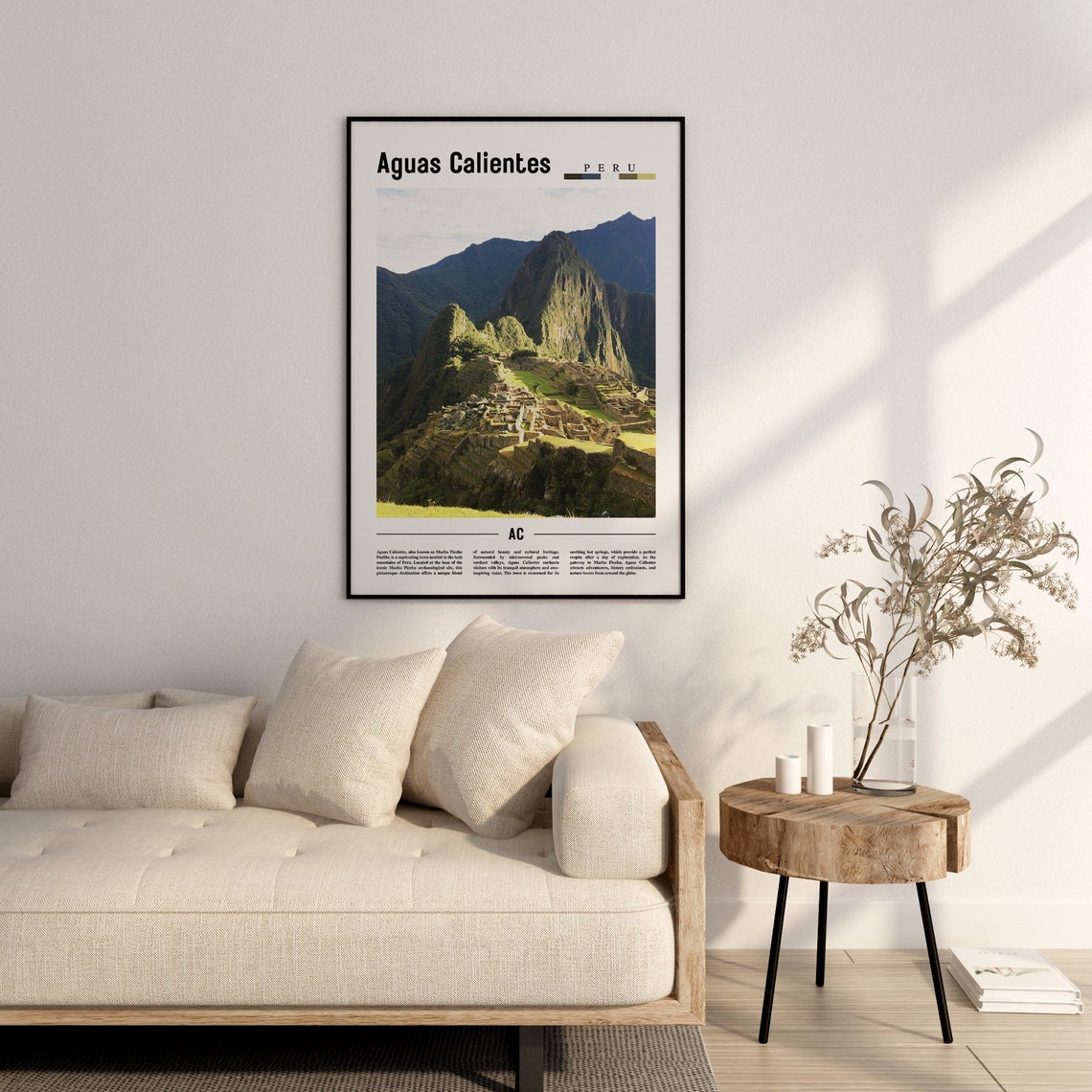 Aguas Calientes Poster Aguas Calientes Print Aguas Calientes Wall Art South America Poster South America Print Travel Poster - Image 2