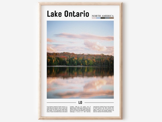 Lake Ontario Poster Lake Ontario Print Lake Ontario Wall Art North America Photo North America Poster North America Print
