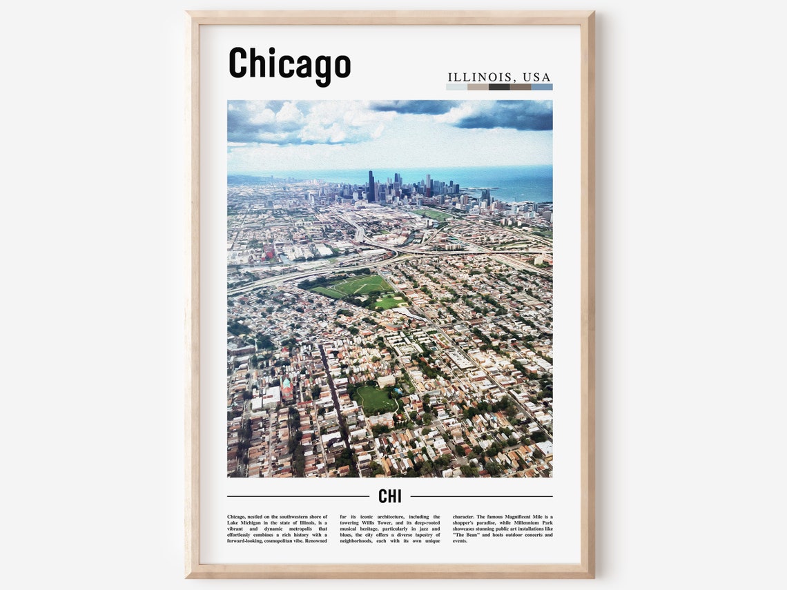 Chicago Print Chicago Poster Chicago Wall Art United States Photo United States Poster United States Print