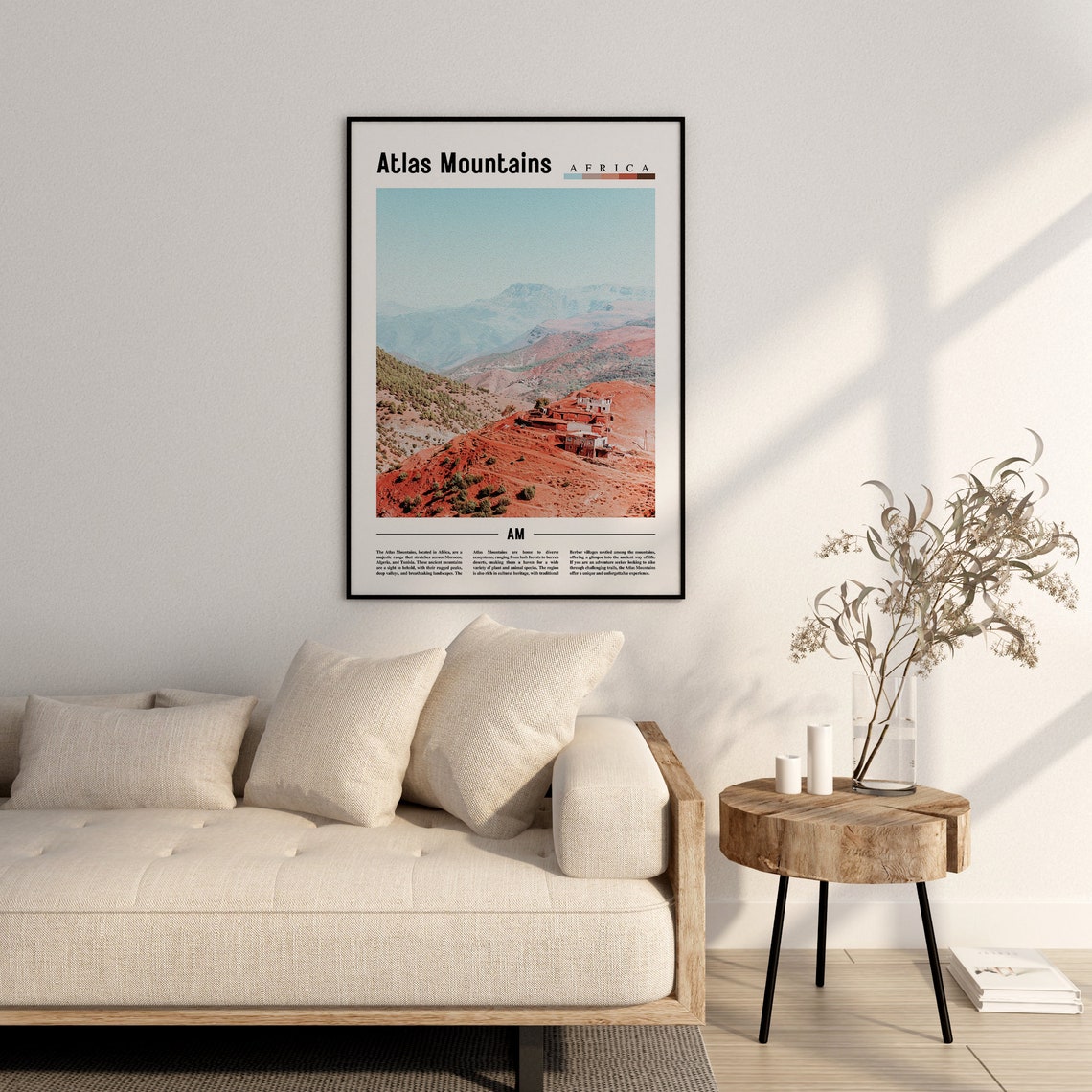 Atlas Mountains Minimal Travel Poster - Image 3
