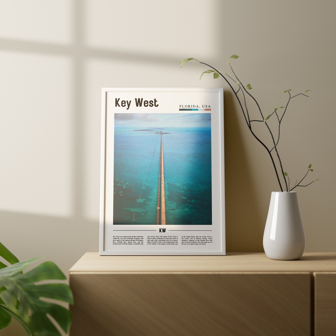 Key West Oil Painting Poster, Travel Artwork - Image 2