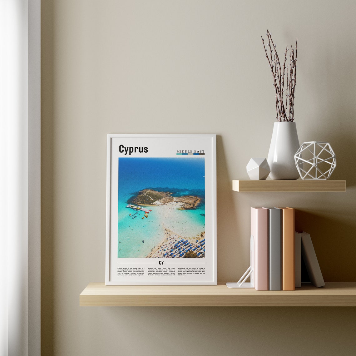 Cyprus Poster Cyprus Print Cyprus Wall Art Asia Print Asia Poster Asia Photo Minimal Travel Poster - Image 3