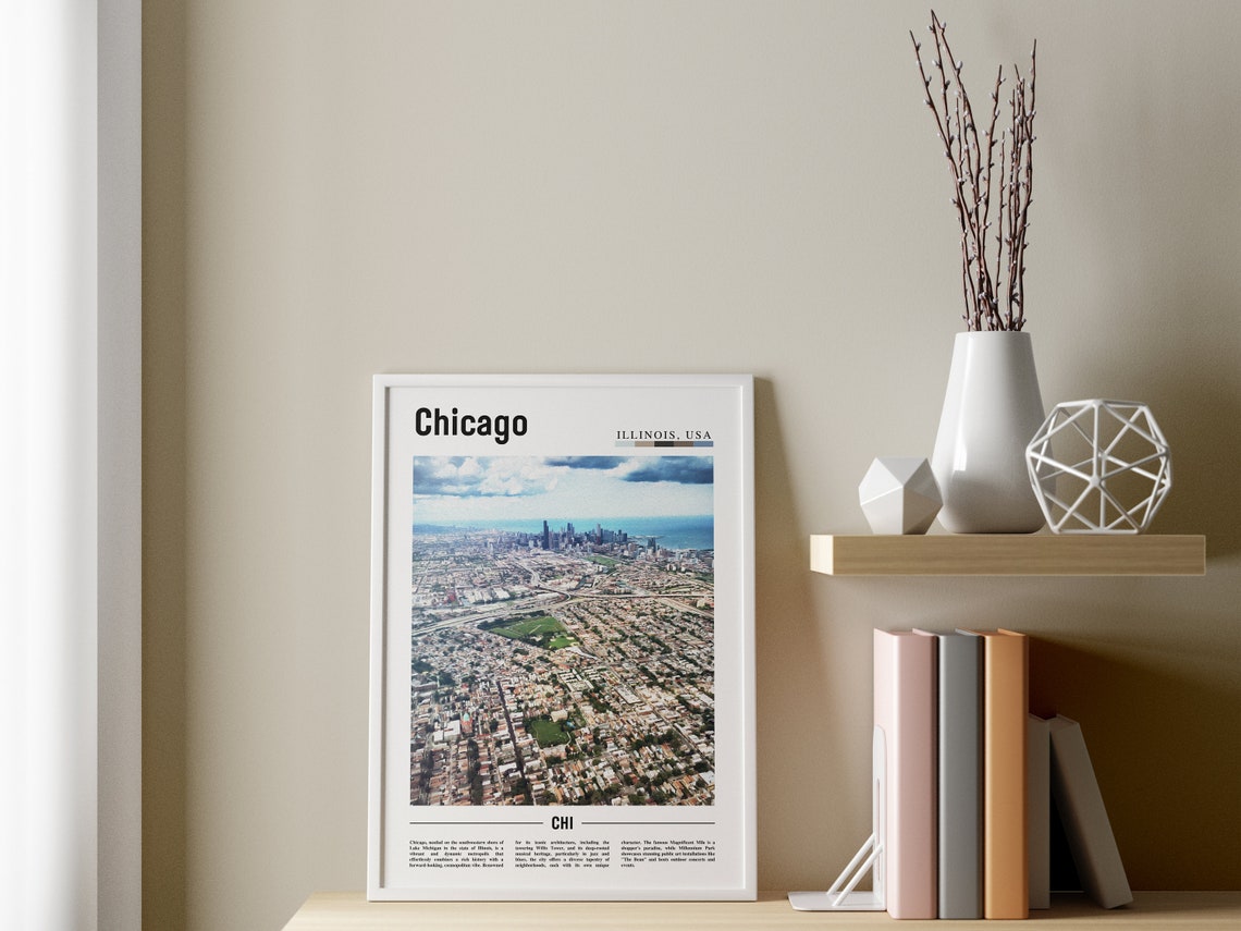 Chicago Print Chicago Poster Chicago Wall Art United States Photo United States Poster United States Print - Image 3