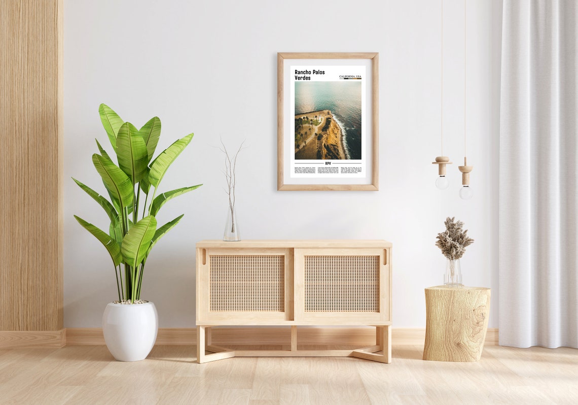 Rancho Palos Verdes Print Rancho Palos Verdes Poster Rancho Palos Verdes Wall Art Minimal Travel Print City Poster Oil Painting Poster - Image 4