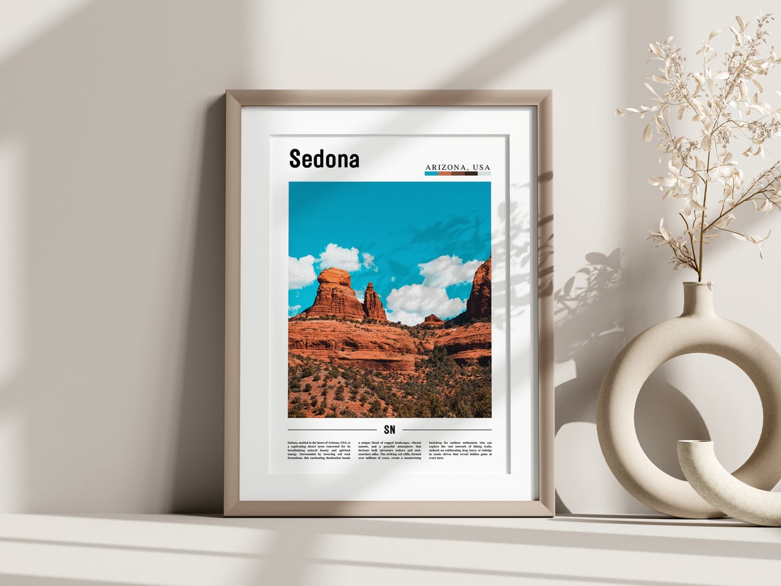 Sedona Poster Sedona Print Sedona Wall Art United States Photo United States Poster United States Print - Image 3