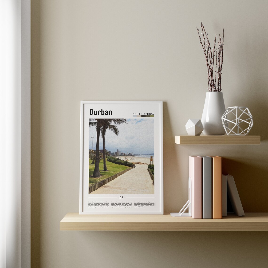 Durban Minimal Travel Poster, Oil Painting - Image 4