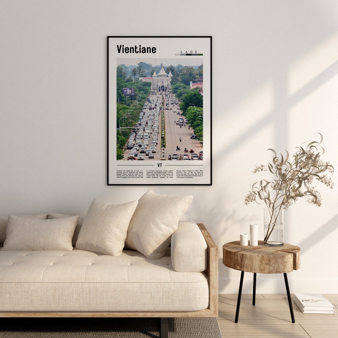 Vientiane Poster Vientiane Print Vientiane Wall Art Asia Print Asia Poster Asia Photo Minimal Travel Poster - Image 2