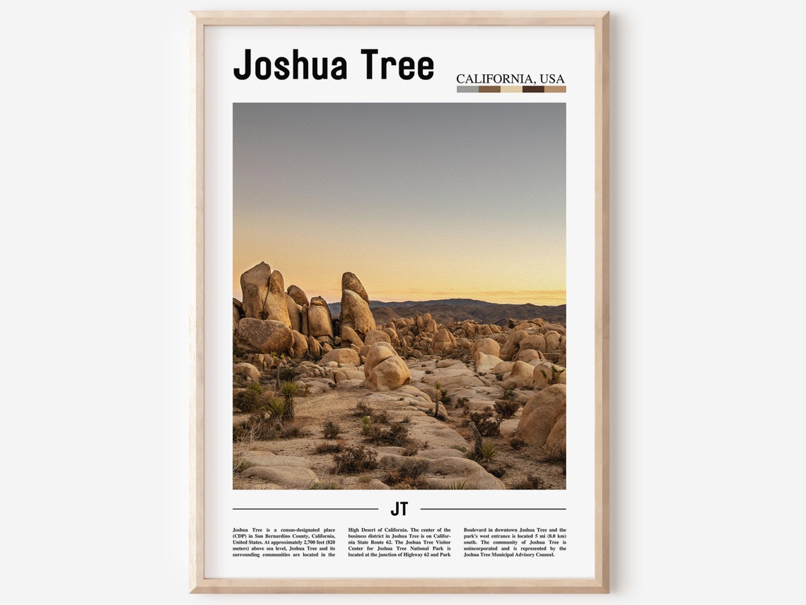 Joshua Tree Minimal Travel Poster