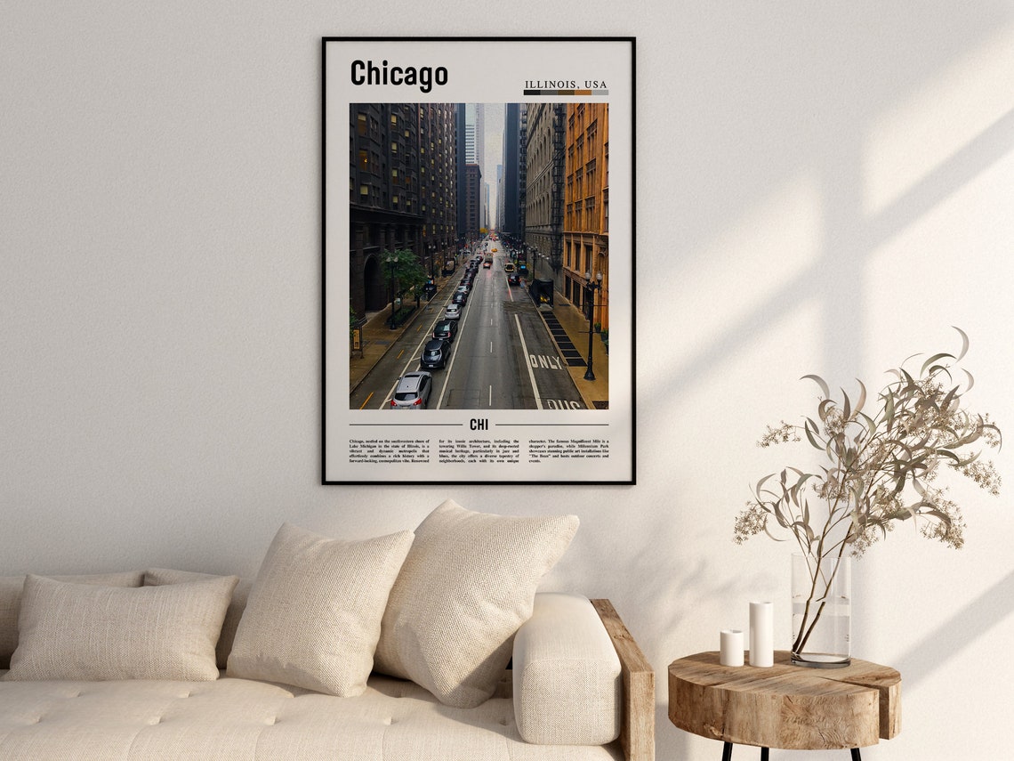 Chicago Print Chicago Poster Chicago Wall Art United States Photo United States Poster United States Print - Image 2