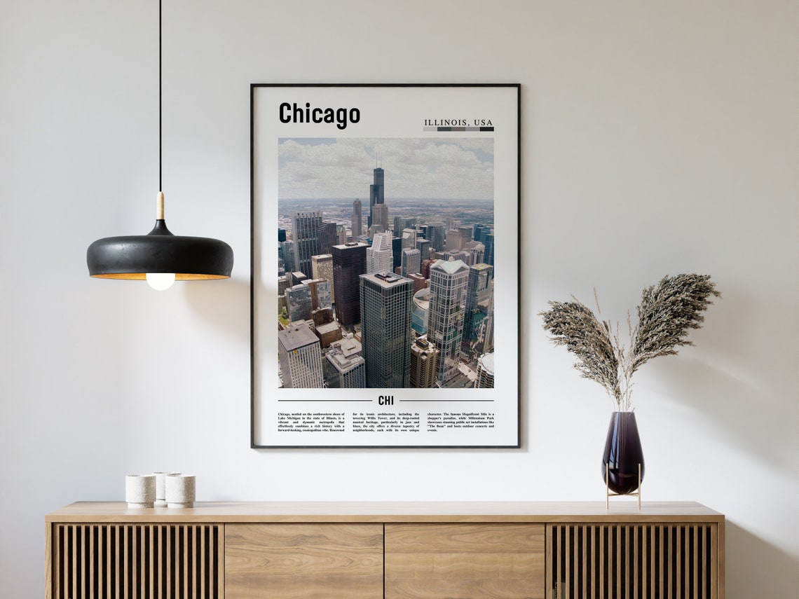 Chicago Print Chicago Poster Chicago Wall Art United States Photo United States Poster United States Print - Image 4