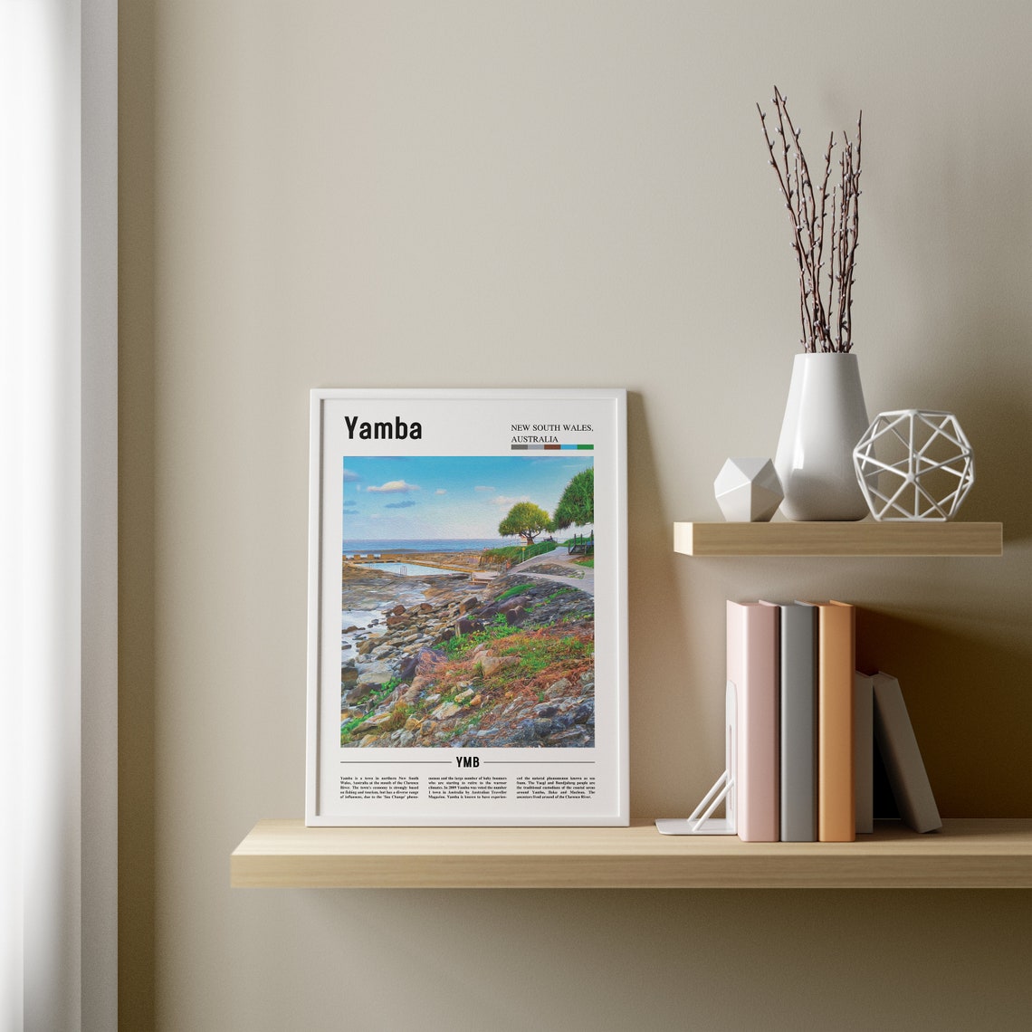 Yamba Print Yamba Poster Yamba Wall Art Oil Painting Poster Colorful City Print City Artwork Travel Artwork Travel Wall Art - Image 3