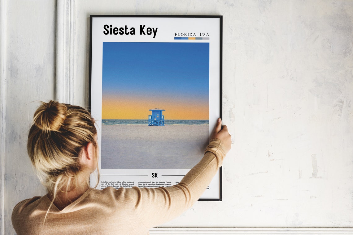 Siesta Key Oil Painting Travel Poster - Image 4