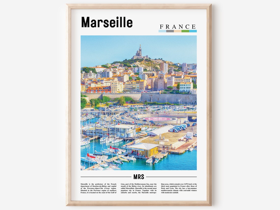 Marseille Print Marseille Poster Marseille Wall Art Oil Painting Poster Colorful City Print City Artwork Travel Artwork Travel Wall Art