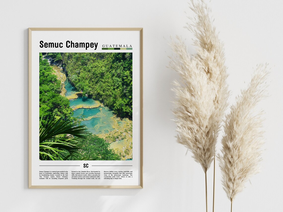 Semuc Champey Travel Poster, Central America - Image 4