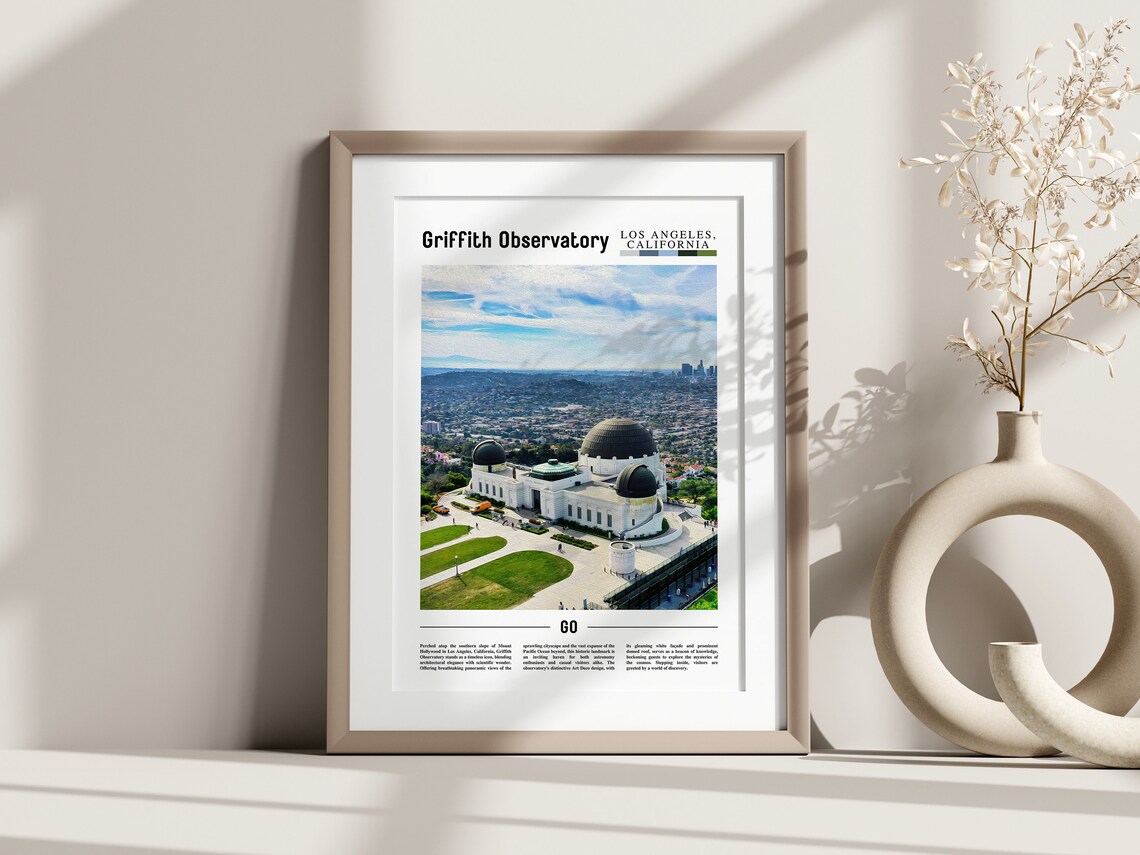 Griffith Observatory Minimal Travel Poster - Image 3
