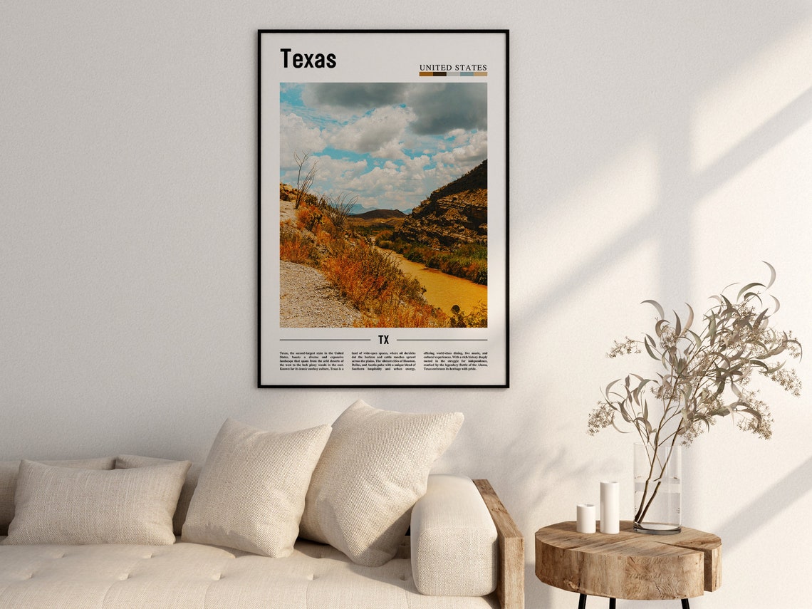 Texas Poster Texas Print Texas Wall Art Texas Photo United States Photo United States Poster United States Print - Image 2
