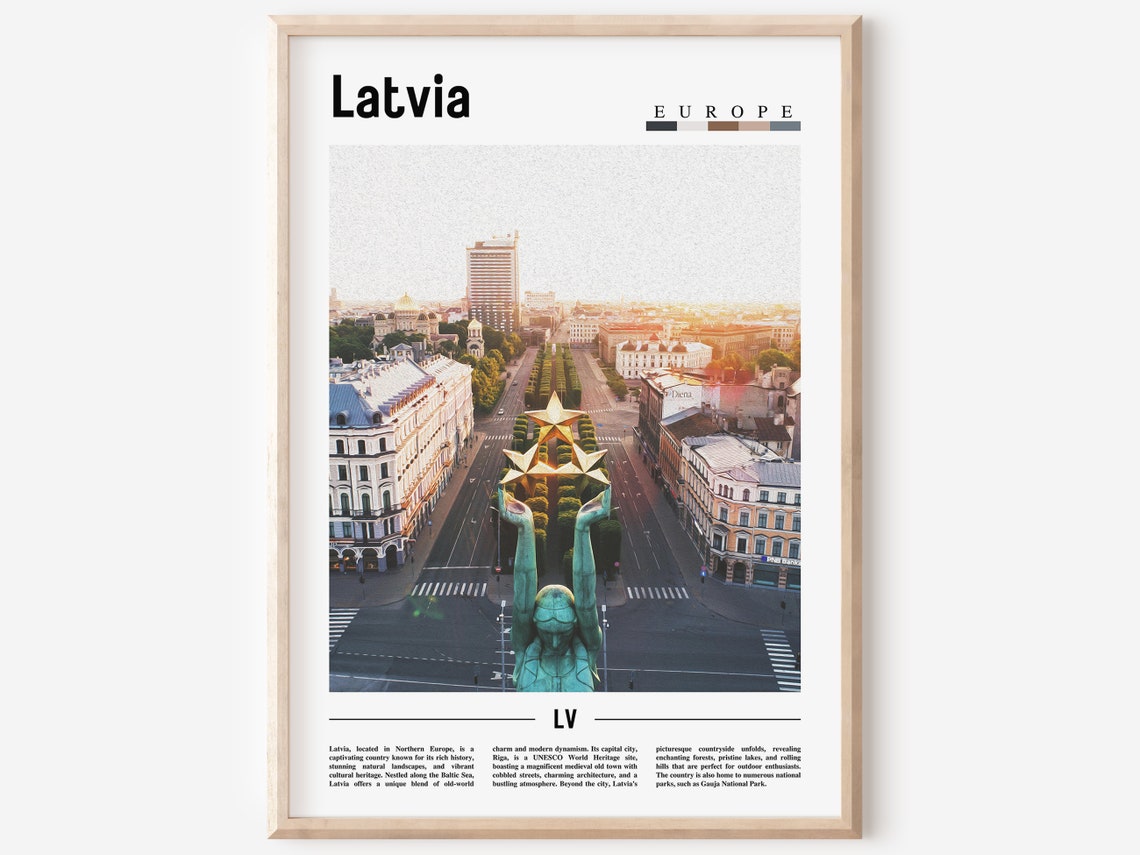 Latvia Poster Latvia Print Latvia Wall Art Europe Photo Europe Poster Europe Print Travel Poster