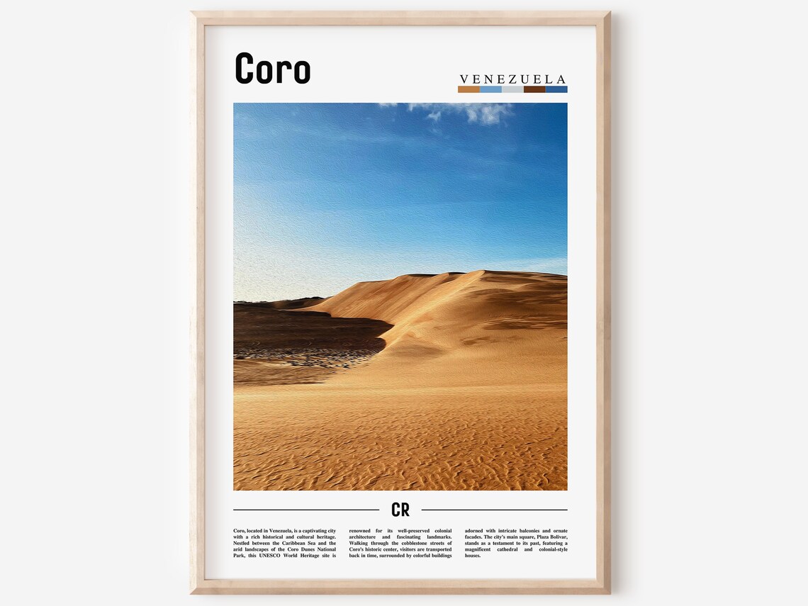 Coro Travel Poster, South America Wall Art