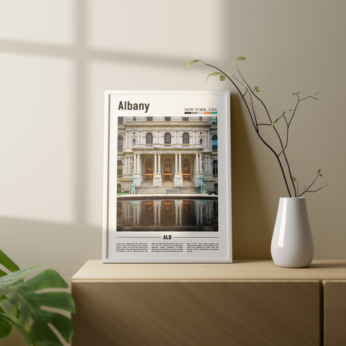 Albany Poster, Colorful City Artwork - Image 2