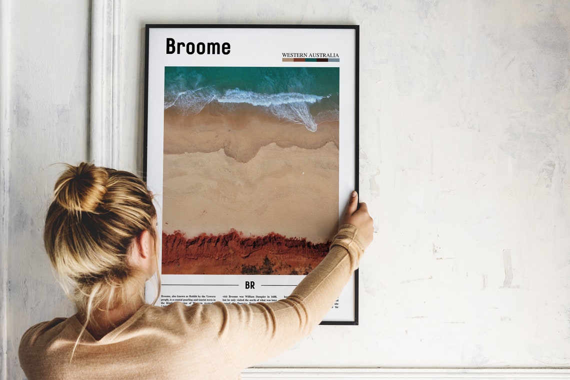 Broome Print Broome Poster Broome Wall Art Minimal Travel Print Minimal City Poster Travel Destination City Print Oil Painting Poster - Image 4