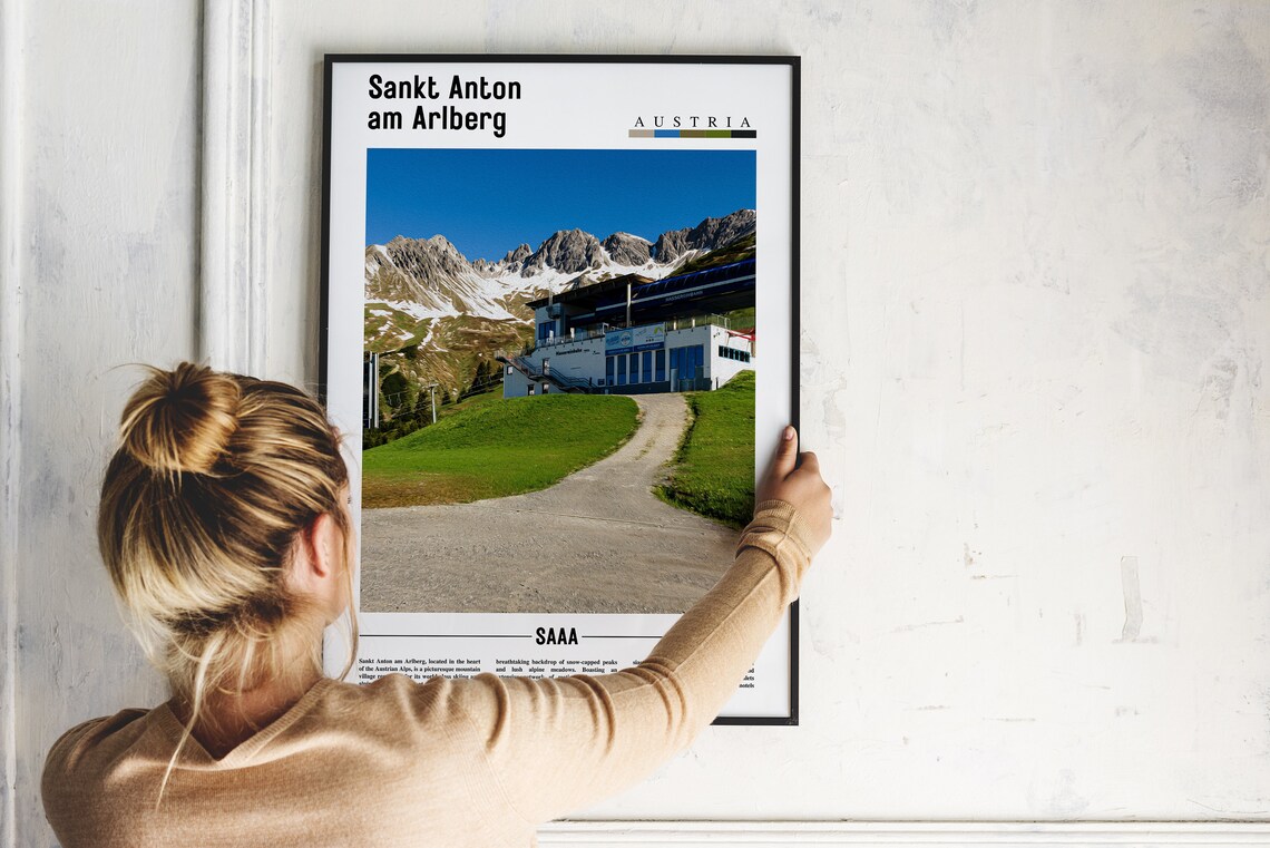 Sankt Anton Am Arlberg Minimal Travel Poster - Image 5