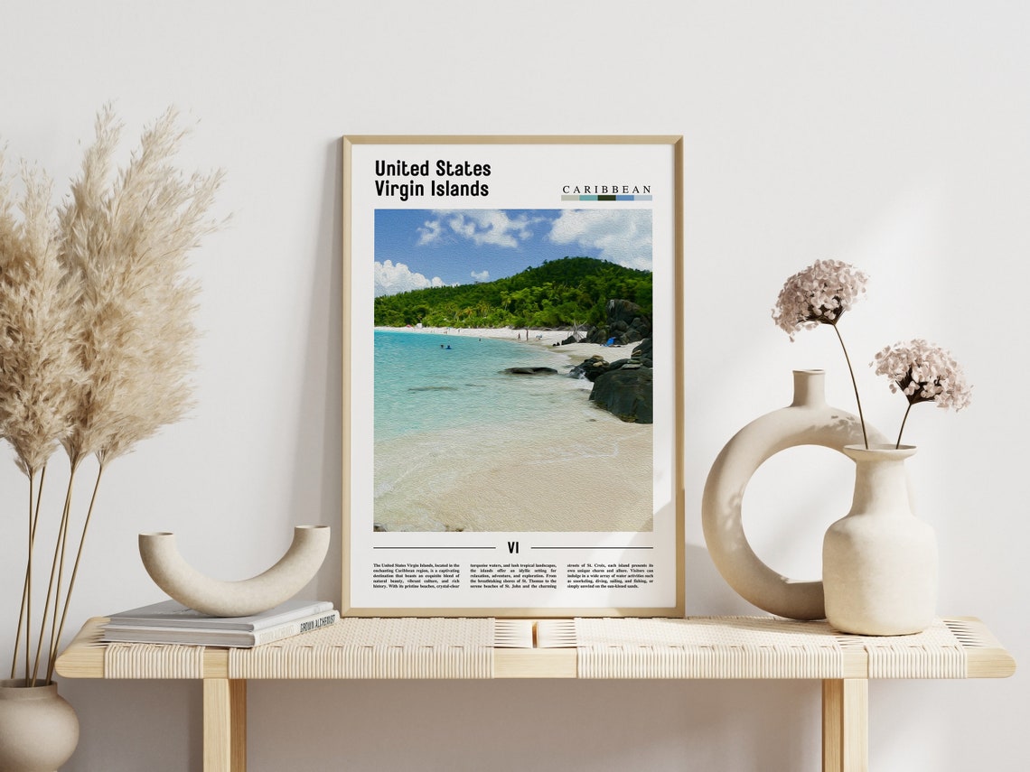 United States Virgin Islands Poster United States Virgin Islands Print United States Virgin Islands Wall Art Oil Painting Poster - Image 6