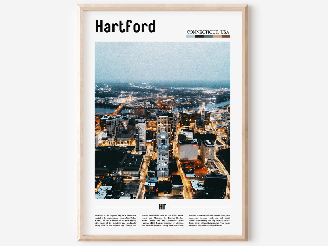Hartford Poster Hartford Print Hartford Wall Art United States Photo United States Poster United States Print