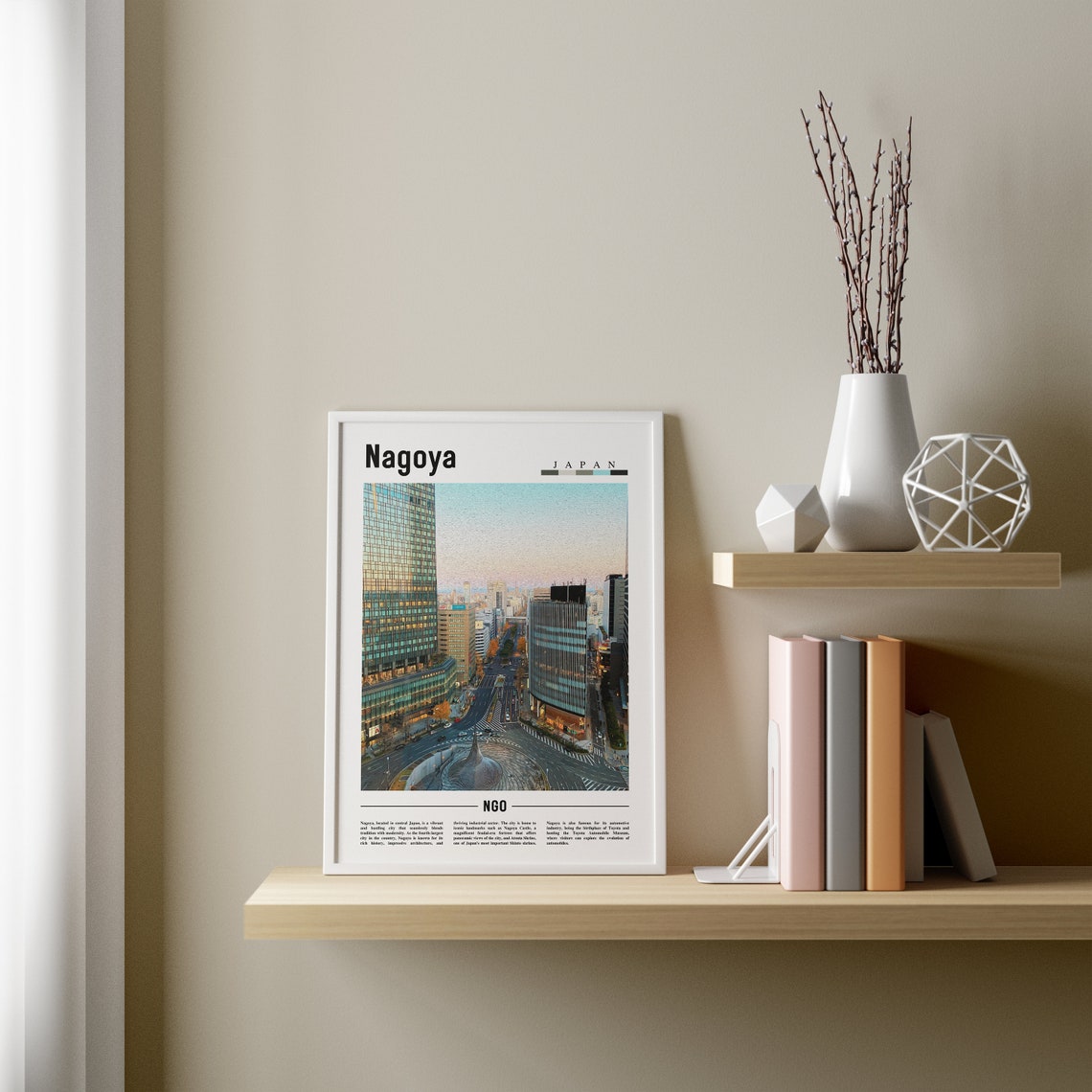Nagoya Poster Nagoya Print Nagoya Wall Art Asia Print Asia Poster Asia Photo Minimal Travel Poster - Image 3