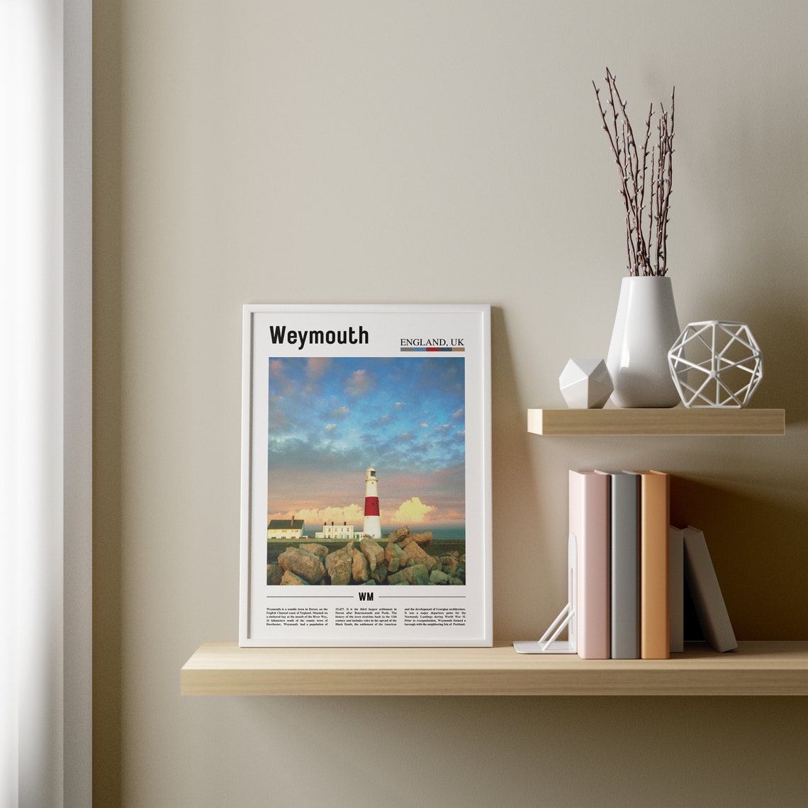 Weymouth Print Weymouth Poster Weymouth Wall Art Oil Painting Poster Colorful City Print City Artwork Travel Artwork Travel Wall Art - Image 3