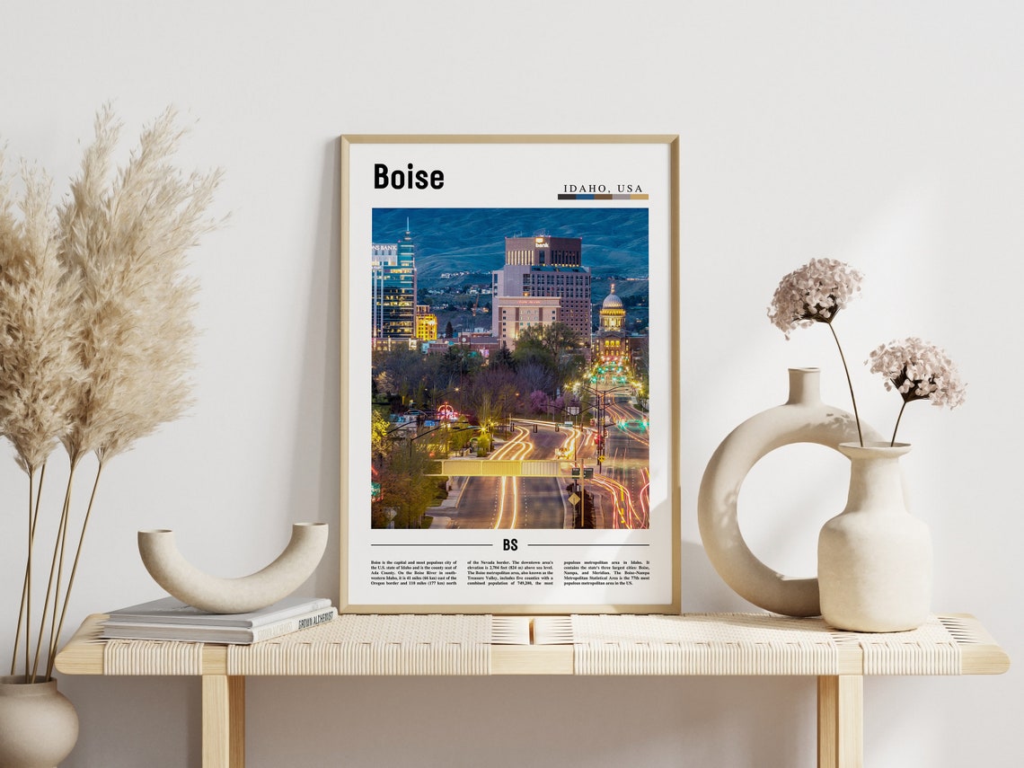 Boise Poster Boise Print Boise Wall Art United States Photo United States Poster United States Print - Image 5