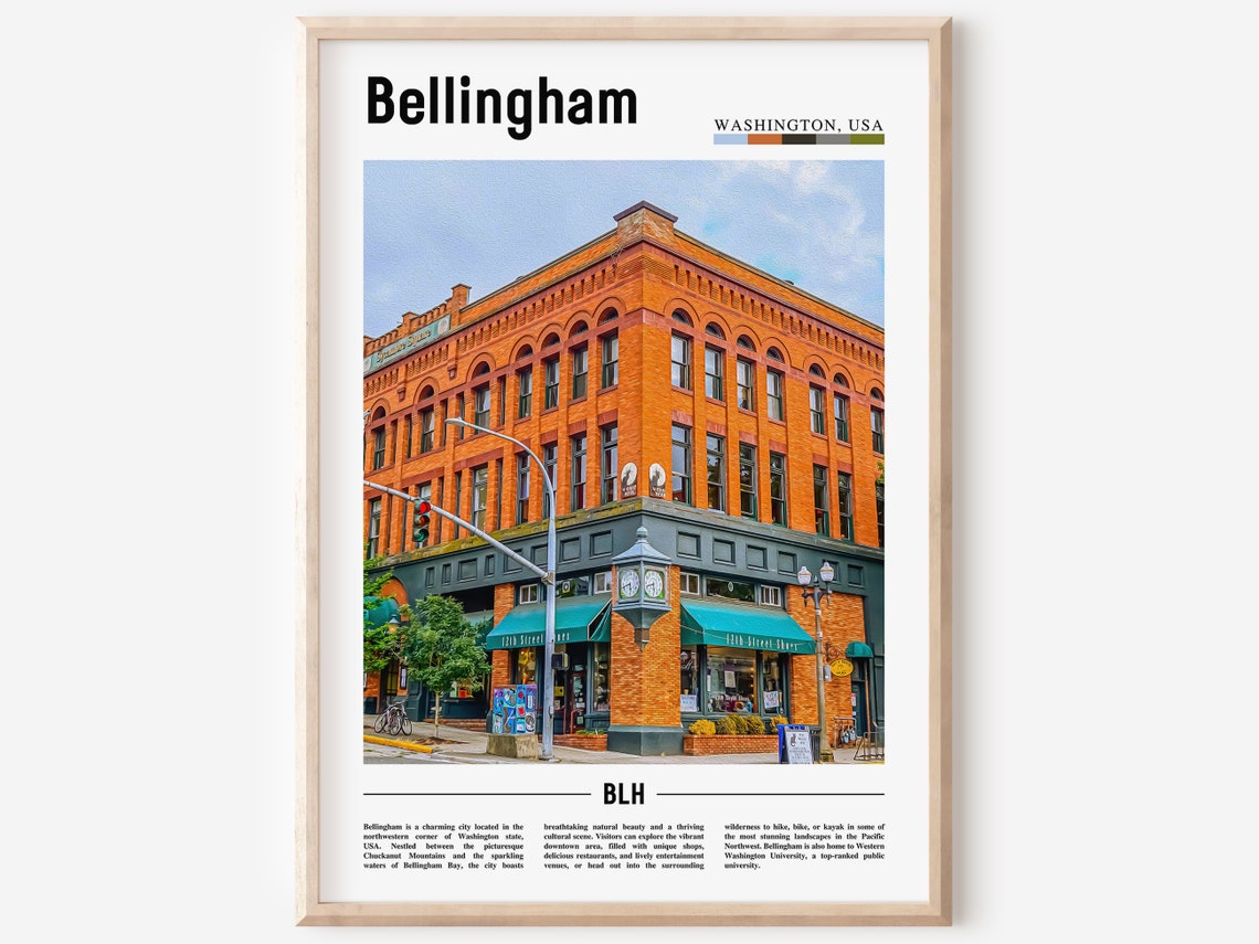 Bellingham Poster Bellingham Print Bellingham Wall Art United States Photo United States Poster United States Print