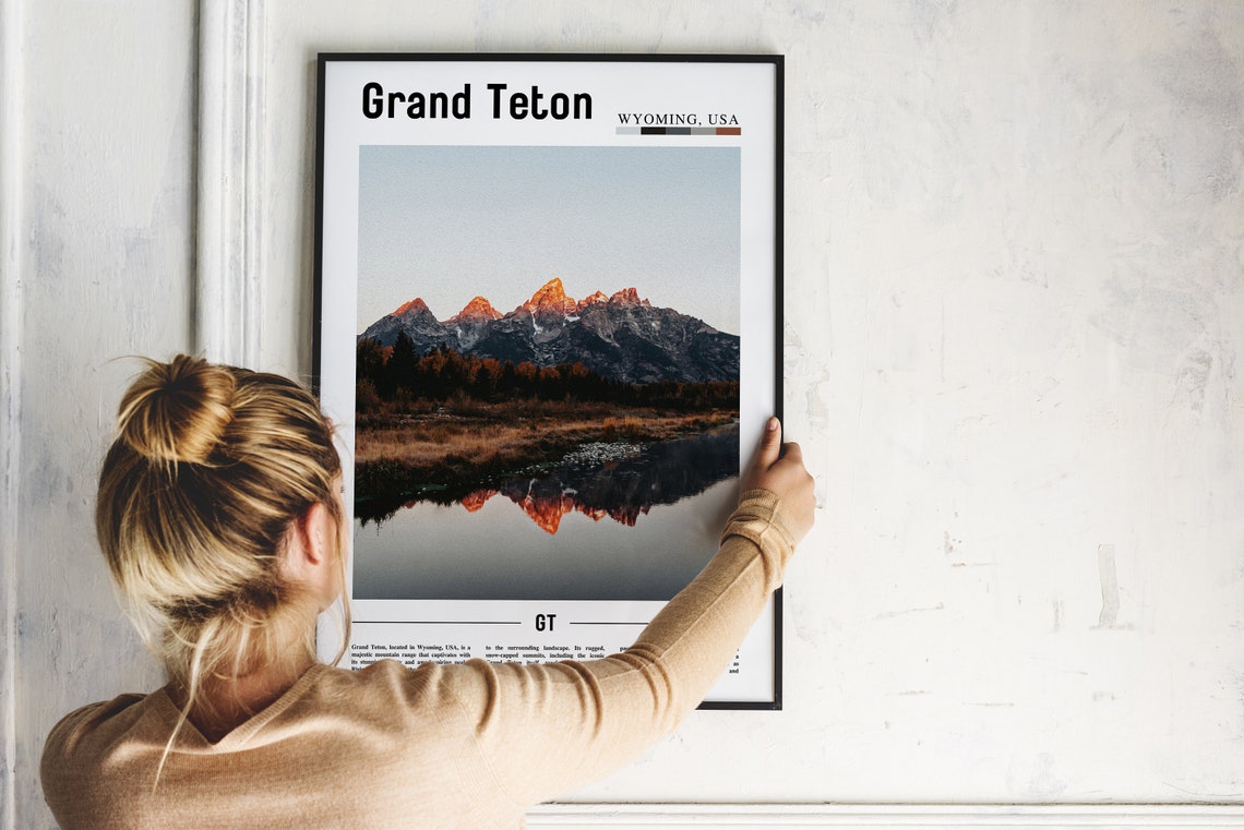 Grand Teton Poster Grand Teton Print Grand Teton Wall Art United States Photo United States Poster United States Print - Image 5