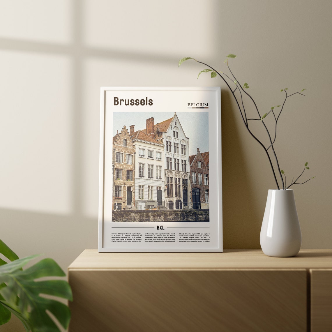 Brussels Print Brussels Poster Brussels Wall Art Oil Painting Poster Colorful City Print City Artwork Travel Artwork Travel Wall Art - Image 2