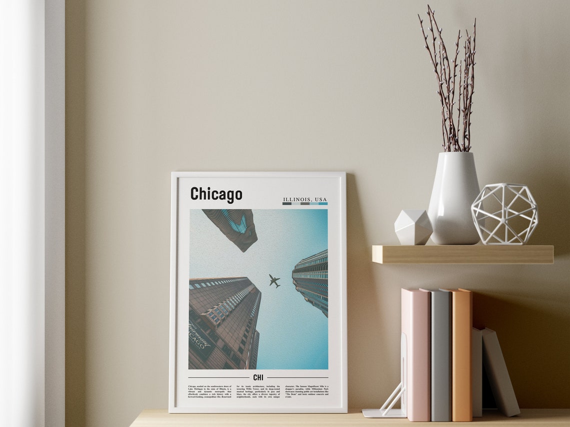 Chicago Print Chicago Poster Chicago Wall Art United States Photo United States Poster United States Print - Image 3