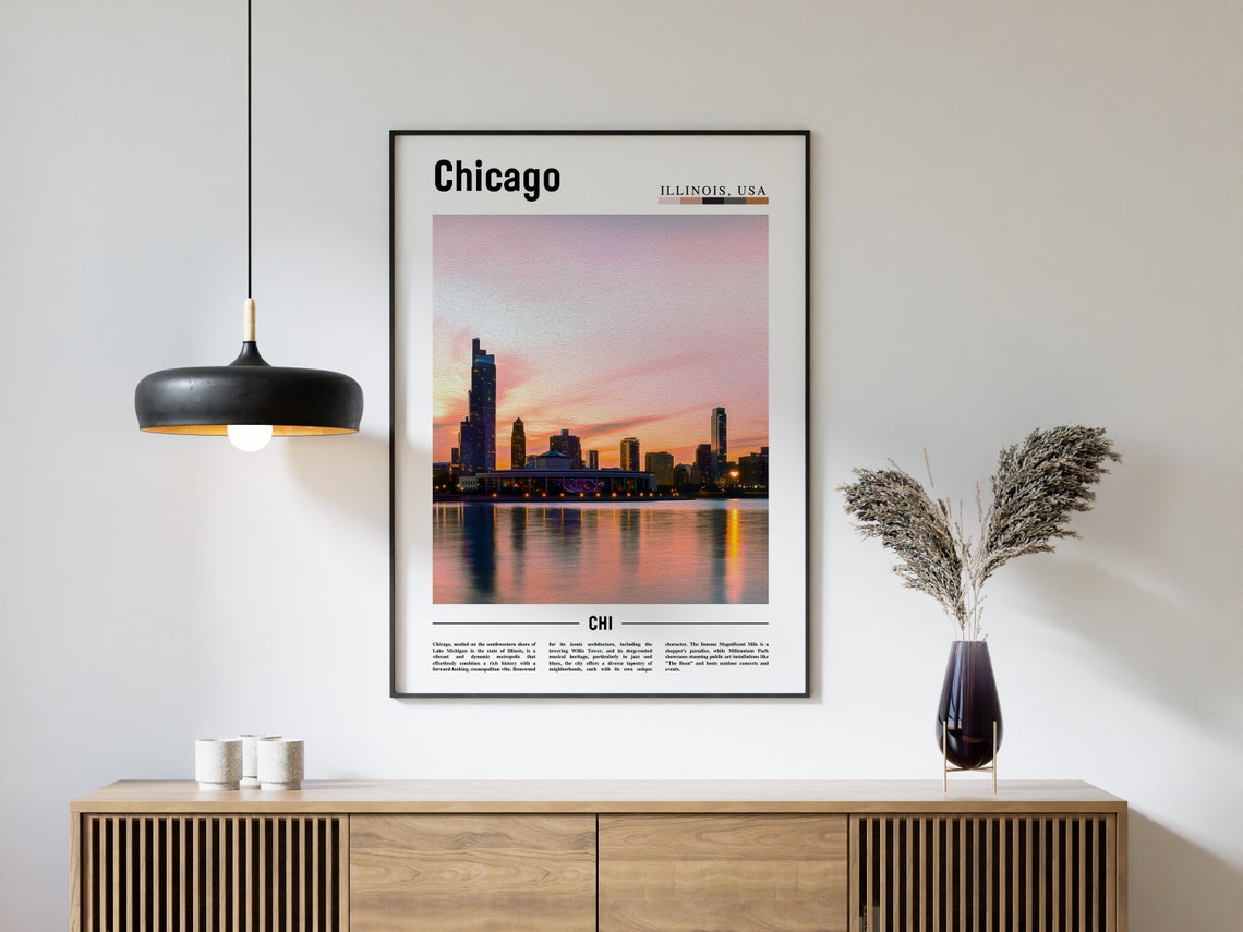 Chicago Print Chicago Poster Chicago Wall Art United States Photo United States Poster United States Print - Image 4