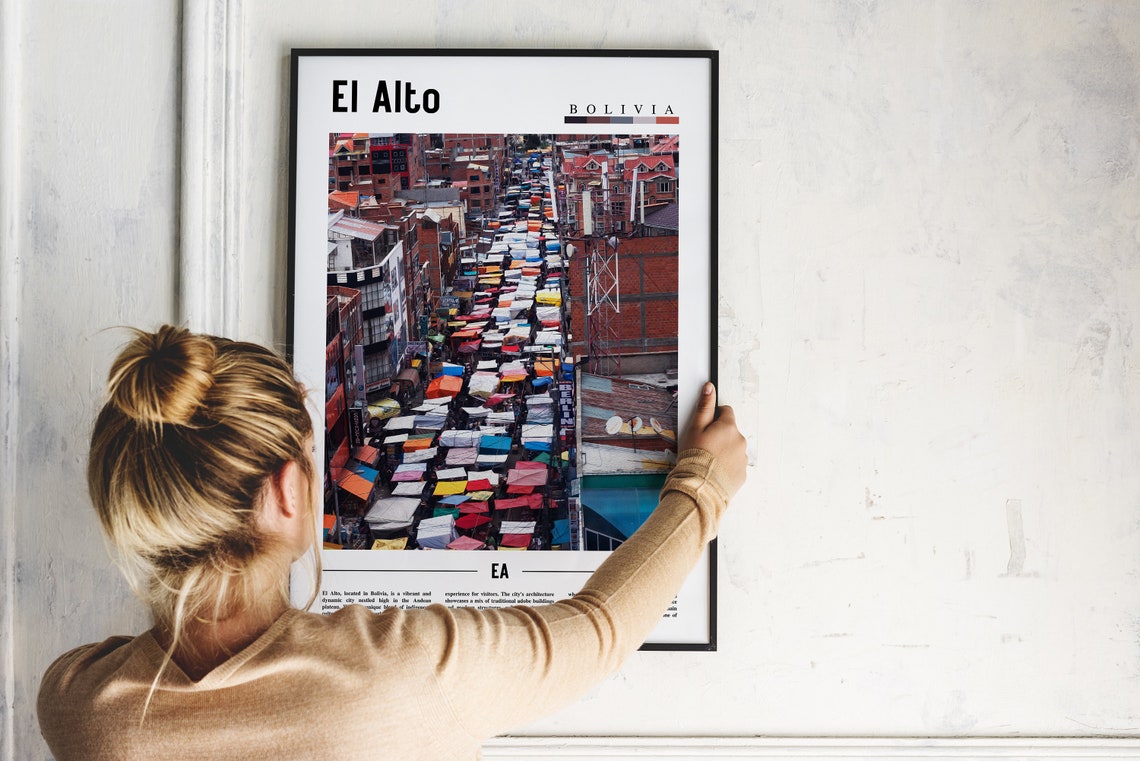 El Alto Poster El Alto Print El Alto Wall Art South America Poster South America Print Travel Poster - Image 5
