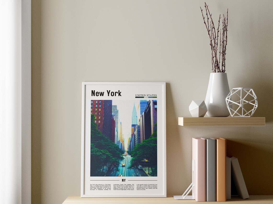 New York Travel Poster, USA Cityscape Art Print - Image 3