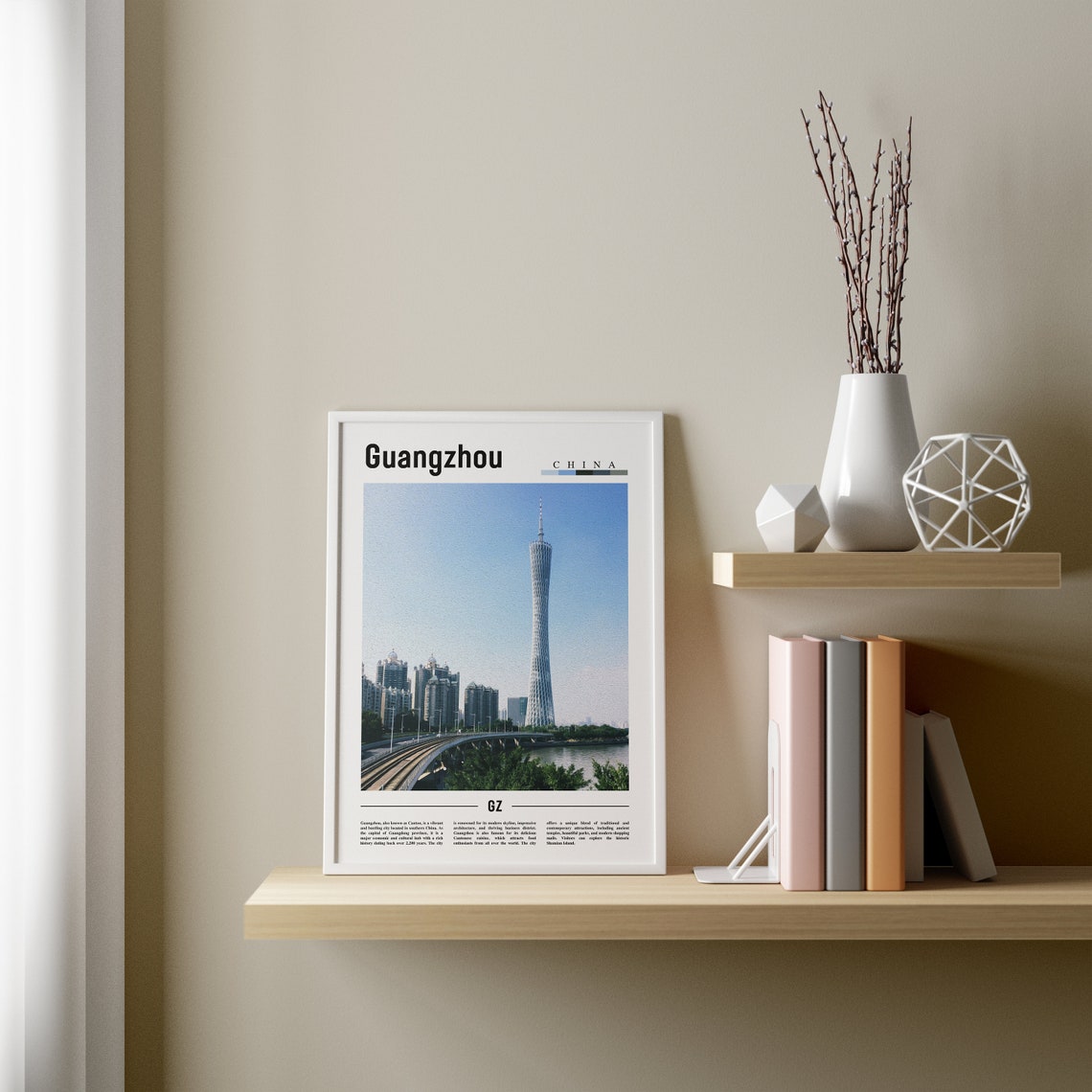 Guangzhou Poster Guangzhou Print Guangzhou Wall Art Asia Print Asia Poster Asia Photo Minimal Travel Poster - Image 3
