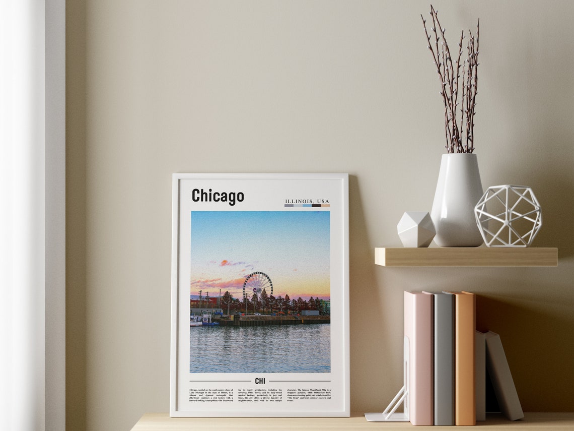 Chicago Print Chicago Poster Chicago Wall Art United States Photo United States Poster United States Print - Image 3