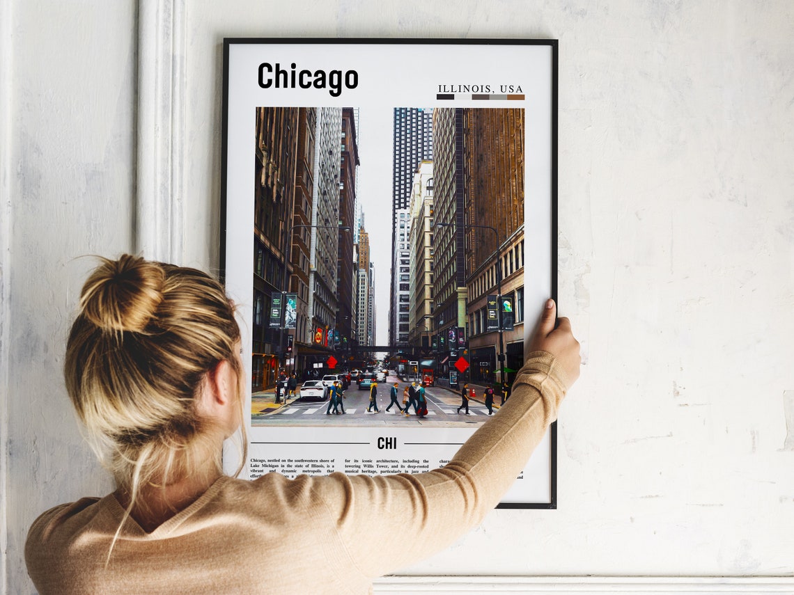Chicago Print Chicago Poster Chicago Wall Art United States Photo United States Poster United States Print - Image 5